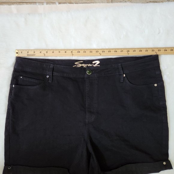 Seven7 Booty Shaper Short sz 24W Black shorts - Picture 11 of 14